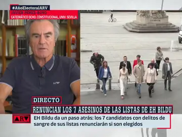 Javier Pérez Royo asegura que la renuncia de los candidatos de Bildu es &quot;una barbaridad constitucional&quot;