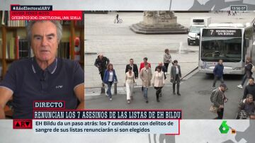 Javier Pérez Royo asegura que la renuncia de los candidatos de Bildu es "una barbaridad constitucional"