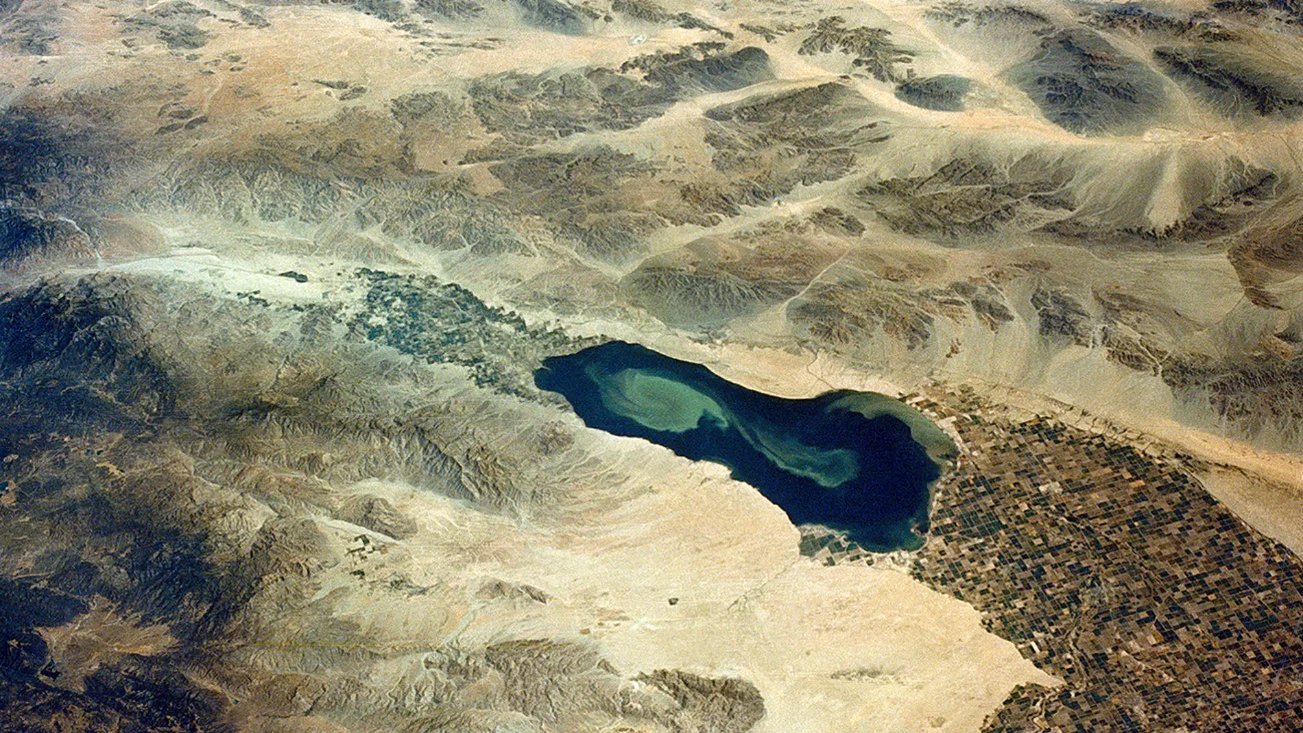 Lago o mar de Salton, en el sur de California (EE UU), fotografiado desde la nave espacial Gemini-5
