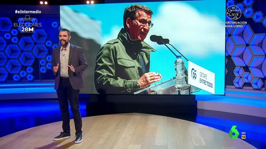 Dani Mateo desvela quién es verdadero dueño de la chupa fetiche de Feijóo Dani Mateo analiza el "look de derechas, pero un poco canallita" de Alberto Núñez Feijóo, en el que destaca una cazadora verde que lleva a todos los mítines de la campaña, pero que en realidad no es suya. El verdadero dueño, en este vídeo.