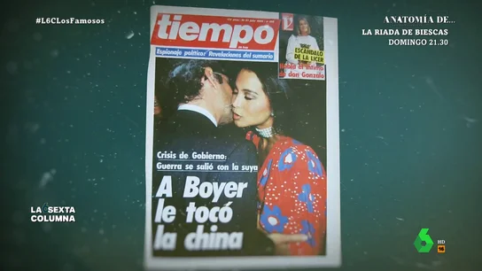 El ofensivo titular de Tiempo que asoció la dimisión de Boyer a su romance con Isabel Preysler El romance entre Isabel Preysler y Miguel Boyer fue el mejor ejemplo de la 'Beautiful People', una nueva oleada de personajes, empresarios y políticos, en una prensa rosa que condicionaba la política. laSexta Columna lo analiza en este vídeo.