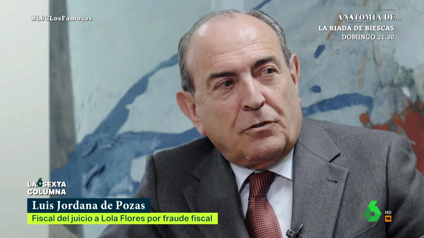 La confesión del fiscal del juicio a Lola Flores por defraudar a Hacienda Treinta años después del juicio a Lola Flores por defraudar a Hacienda, laSexta Columna analiza el caso con Luis Jordana de Pozas, el fiscal que lo investigó, que en este vídeo recuerda cómo se construyó la causa y el 'crowdfunding' de 'La Faraona'.