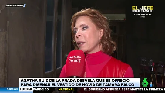 Ágatha Ruiz de la Prada, del rifirrafe entre Tamara Falcó y 'Sophie et voilà': "Estaba segura que algo iba a pasar" Ágatha Ruiz de la Prada, del rifirrafe entre Tamara Falcó y 'Sophie et voilà': "Estaba segura que algo iba a pasar"