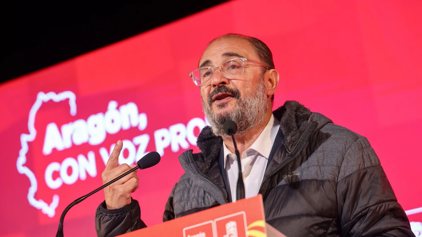 Javier Lambán, actual presidente de Aragón y candidato del PSOE a revalidar el cargo, al inicio de la campaña del 28M Javier Lambán, actual presidente de Aragón y candidato del PSOE a revalidar el cargo, al inicio de la campaña del 28M