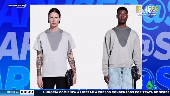 Camisetas 'a lo Camacho': una firma de moda vende ropa con manchas de sudor por más de 170 euros Camisetas 'a lo Camacho': una firma de moda vende ropa con manchas de sudor por más de 170 euros