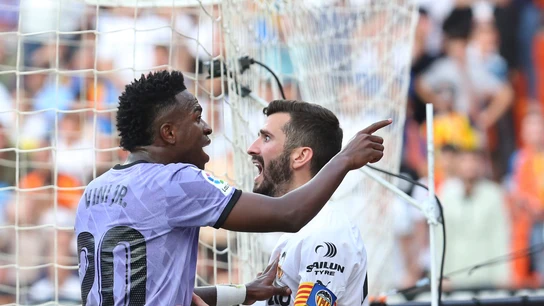 Vinicius, durante el partido contra el Valencia Vinicius, durante el partido contra el Valencia