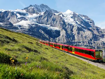 La estación de tren más alta de Europa está en Jungfraujoch (Suiza)