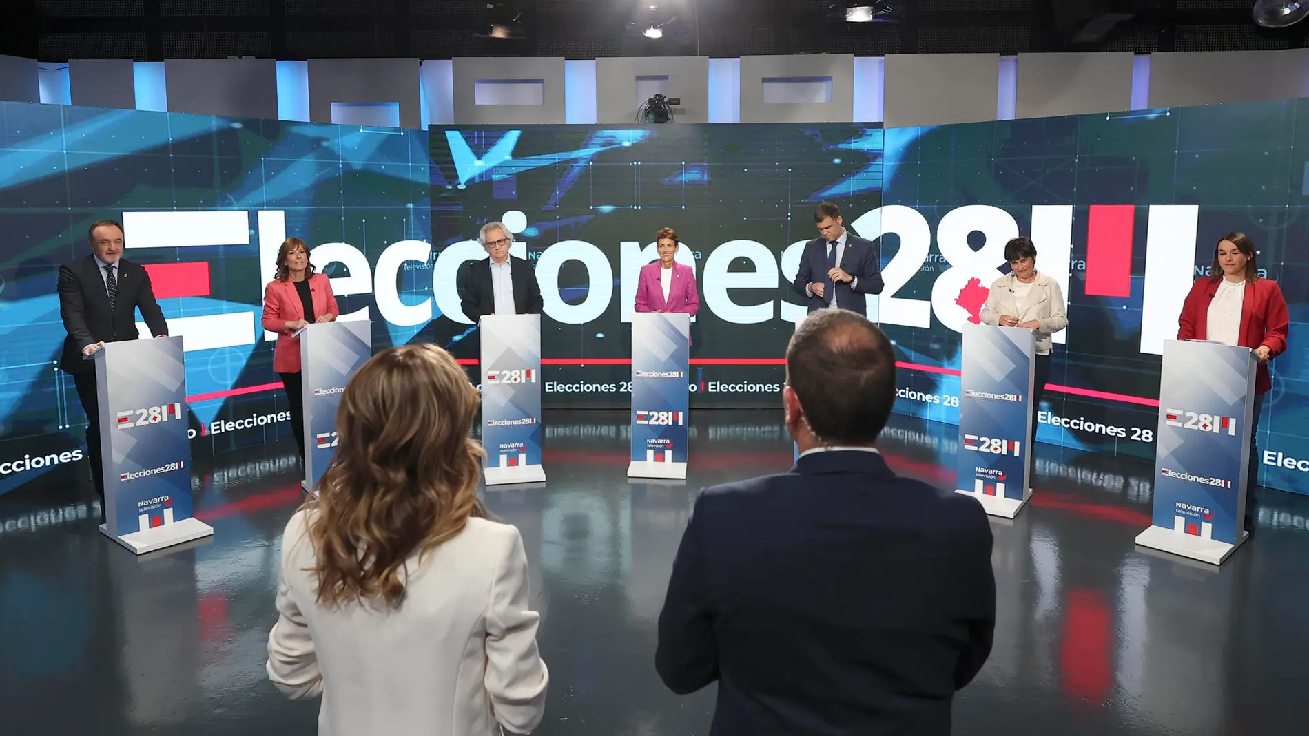 Fotografía del debate electoral en Navarra