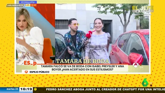Clara Courel alucina con el look de invitada de boda de Tamara Falcó: "Si tu madre es tu fuente de inspiración, inspírate más" Clara Courel alucina con el look de invitada de boda de Tamara Falcó: "Si tu madre es tu fuente de inspiración, inspírate más"