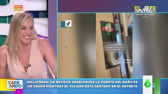 La rutina de Isabel Forner en el baño del AVE La rutina de Isabel Forner en el baño del AVE