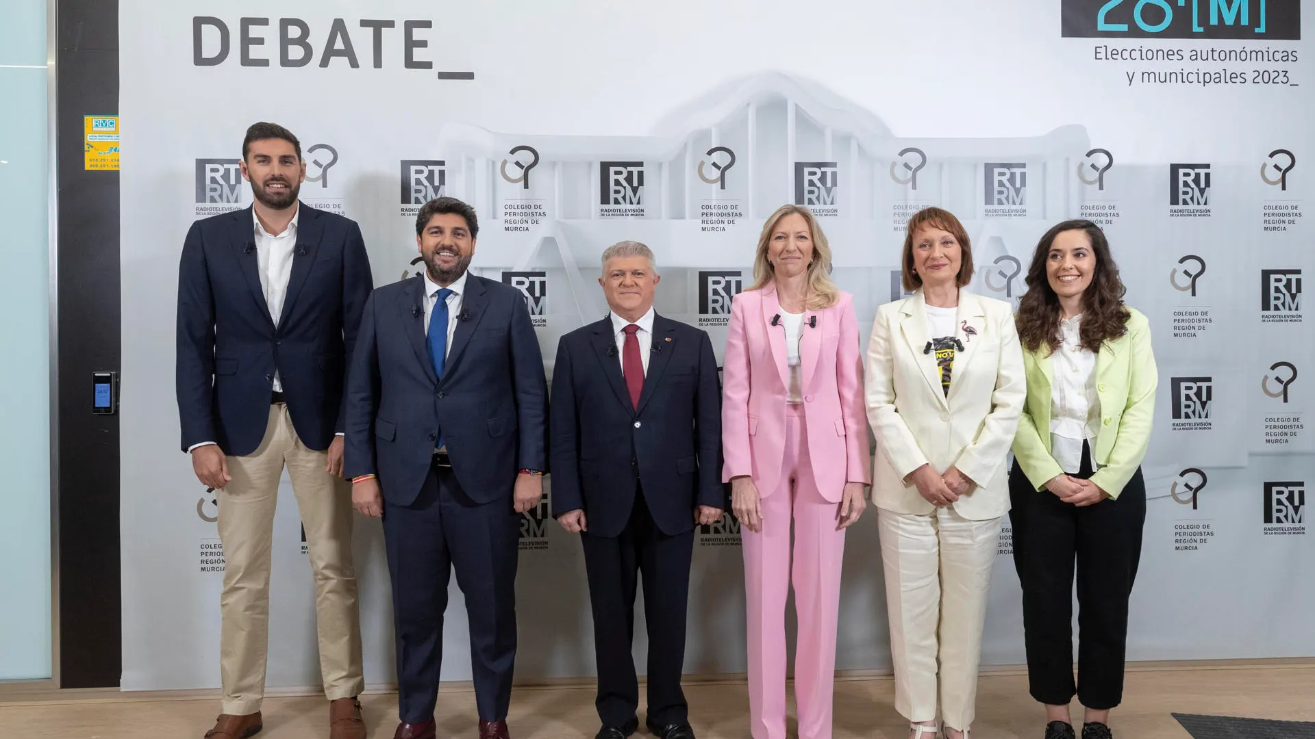 Fotografía de los candidatos a la presidencia de Murcia