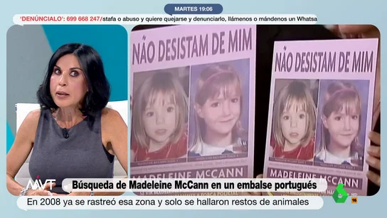 Beatriz de Vicente analiza la nueva búsqueda de Madeleine McCann "Aunque quedara algo o apareciera el cuerpo, lo único que podríamos corroborar es que es Madeleine, pero que eso pudiéramos vincularlo con el sospechoso, como no llevara el DNI en la mano...", comenta Beatriz de Vicente en este vídeo.