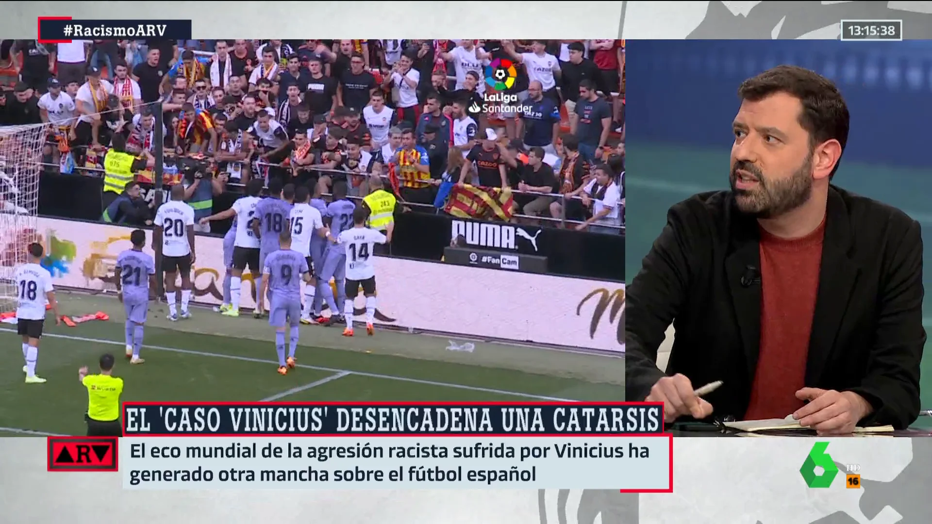 El contundente mensaje de Valdivia tras lo insultos racistas a Vinicius: "No lo podemos permitir como sociedad"