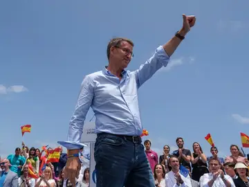 El presidente del PP, Alberto Núñez Feijóo, en un acto del PP en Canarias