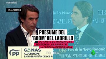 Aznar presume de la burbuja inmobiliaria: "Se construía más vivienda que Alemania, Francia, Inglaterra e Italia juntos"