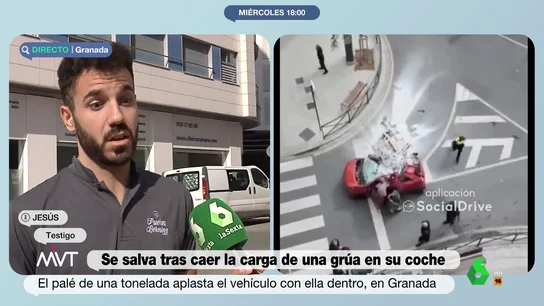 El testigo del aplastamiento de un coche con una mujer dentro: "Sonó como una bomba" El testigo del aplastamiento de un coche con una mujer dentro: "Sonó como una bomba"