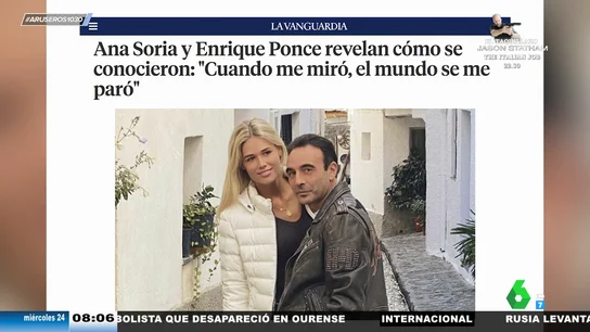 Enrique Ponce y Ana Soria desvelan cómo se conocieron: miradas en los toros y un mensaje de Instagram Enrique Ponce y Ana Soria desvelan cómo se conocieron: miradas en los toros y un mensaje de Instagram