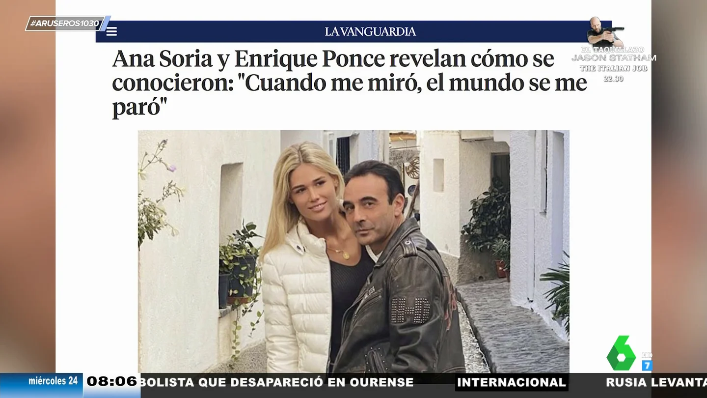 Enrique Ponce y Ana Soria desvelan cómo se conocieron: miradas en los toros y un mensaje de Instagram Enrique Ponce y Ana Soria desvelan cómo se conocieron: miradas en los toros y un mensaje de Instagram