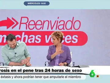 Cristina Pardo, a Iñaki López tras conocer lo que es la necrosis de pene