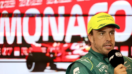 Fernando Alonso, en rueda de prensa. Fernando Alonso, en rueda de prensa.