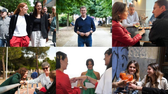 Candidatos y l&iacute;deres pol&iacute;ticos durante la jornada de reflexi&oacute;n