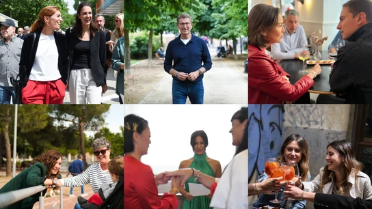Candidatos y líderes políticos durante la jornada de reflexión Candidatos y líderes políticos durante la jornada de reflexión