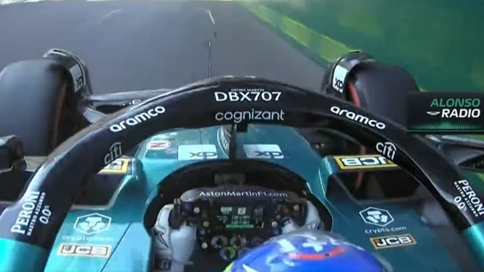 Fernando Alonso, por radio a Aston Martin Fernando Alonso, por radio a Aston Martin