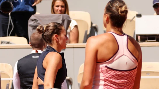 Sabalenka y Kostyuk, tras su partido Sabalenka y Kostyuk, tras su partido