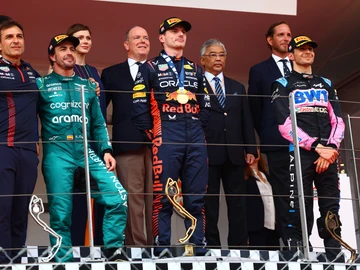 Fernando Alonso, Max Verstappen y Esteban Ocon Fernando Alonso, Max Verstappen y Esteban Ocon