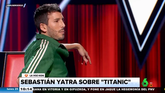 Sebastián Yatra deja alucinadas a Aitana y Rosario en la Voz Kids al hablar así de 'Titanic' y 'Grease' Sebastián Yatra deja alucinadas a Aitana y Rosario en la Voz Kids al hablar así de 'Titanic' y 'Grease'