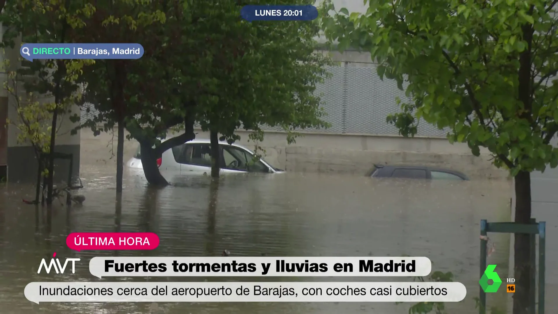 Lluvias en Barajas