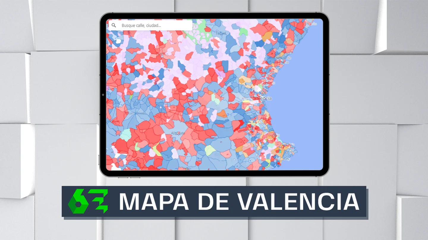 El mapa de los resultados de las elecciones en Valencia, calle a calle El mapa de los resultados de las elecciones en Valencia, calle a calle