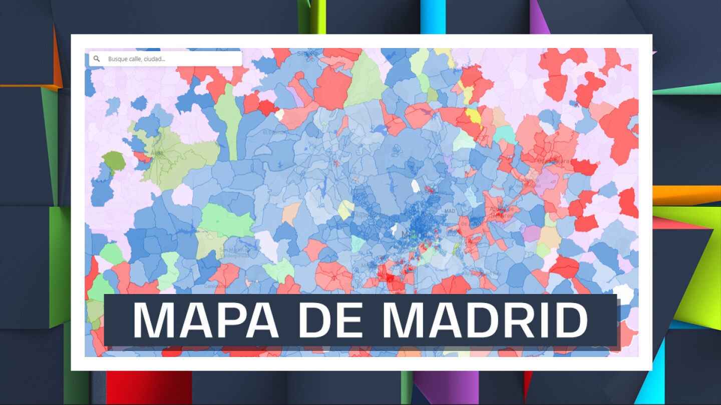 &iquest;A qui&eacute;n ha votado tu vecino? Consulta el mapa de resultados en Madrid, calle a calle