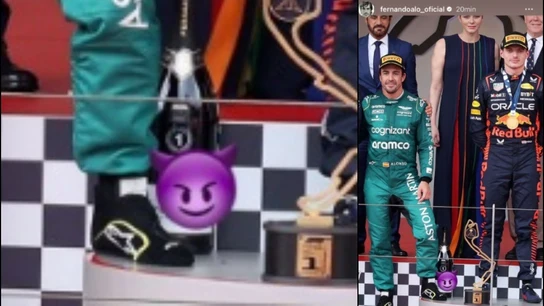 El pie de Fernando Alonso fue intencionado El pie de Fernando Alonso fue intencionado