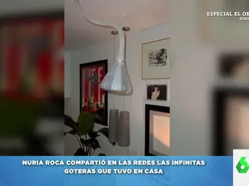 Las impactantes goteras en casa de Nuria Roca por culpa del temporal