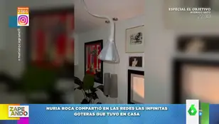 Las impactantes goteras en casa de Nuria Roca por culpa del temporal