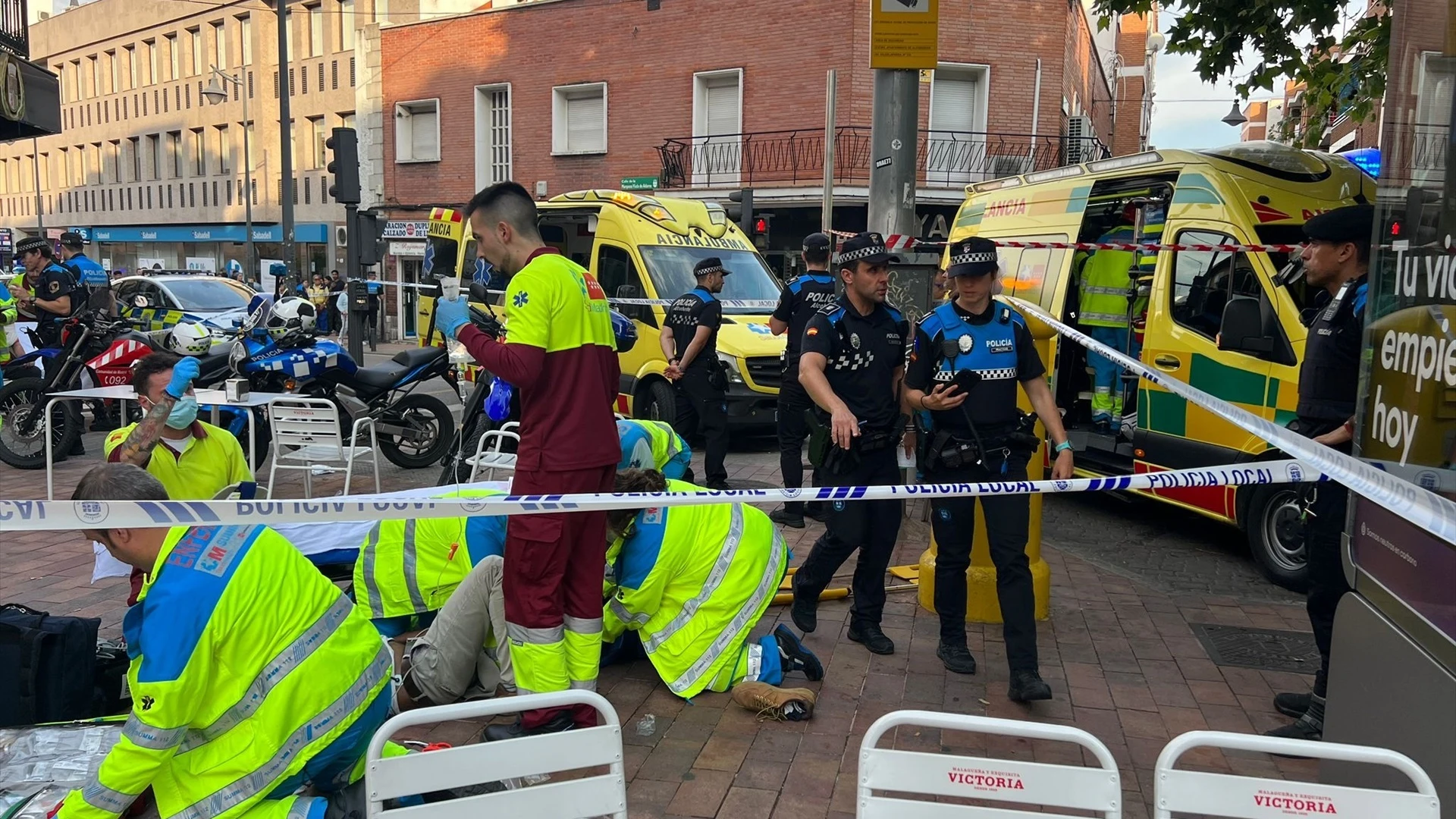 Imagen del atropello en Alcobendas este miércoles 31 de mayo