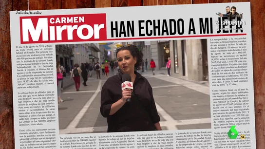 La exclusiva de una chica a Thais Villas: Han echado a mi jefa y estoy como perro al que le quitan las pulgas Además de averiguar si están al día con las noticias de este intenso mayo, Thais Villas pide a los españoles que den en este vídeo de El Intermedio su 'exclusiva' del mes: "He cambiado de trabajo y gano mucha más pasta", comenta otra chica.