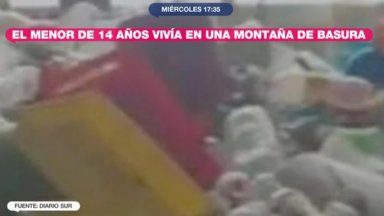 La montaña de basura en la que vivía un menor de 14 años La montaña de basura en la que vivía un menor de 14 años