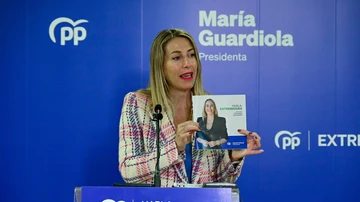 La candidata del PP a la presidencia de Extremadura, María Guardiola