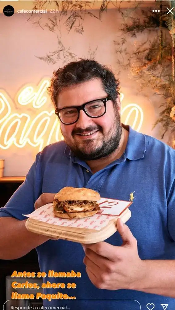 Carlos Moreno, chef de Café Comercial y ganador al Mejor Paquito de Madrid 2023