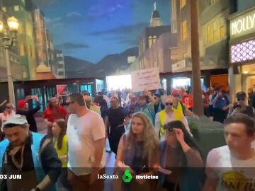 Protesta en Disneyland París