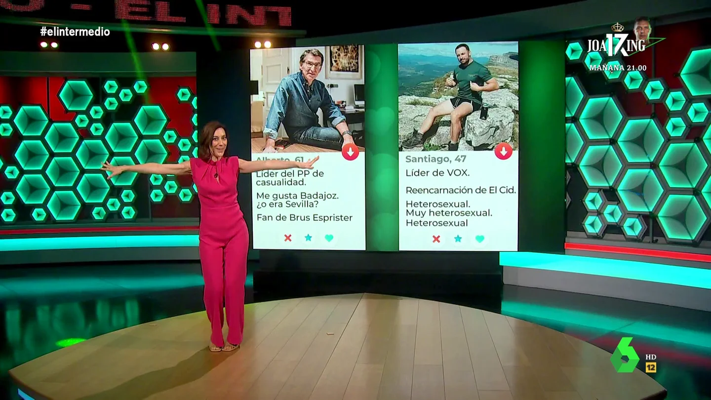 Cristina Gallego presenta la app de citas en la que PP y Vox hacen un "'match' como una catedral": "Van a pactar en cuanto tengan opción" Cristina Gallego presenta la app de citas en la que PP y Vox hacen un "'match' como una catedral": "Van a pactar en cuanto tengan opción"