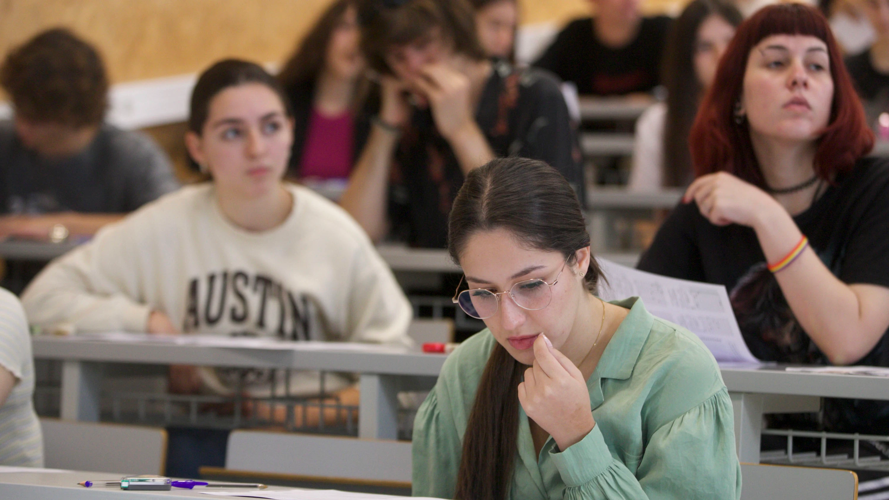 Varios estudiantes comienzan su primer examen de la EBAU en el Campus de Espinardo, perteneciente a la UMU (Universidad de Murcia)