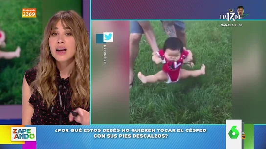 El curioso comportamiento de unos bebés para evitar tocar el césped con los pies: "Hacen todo tipo de cabriolas" El curioso comportamiento de unos bebés para evitar tocar el césped con los pies: "Hacen todo tipo de cabriolas"