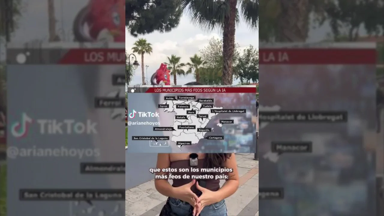 Una tiktoker visita uno de los municipios m&aacute;s feos de Espa&ntilde;a seg&uacute;n la IA y desmiente que sea as&iacute;: "Es un sitio divertid&iacute;simo"