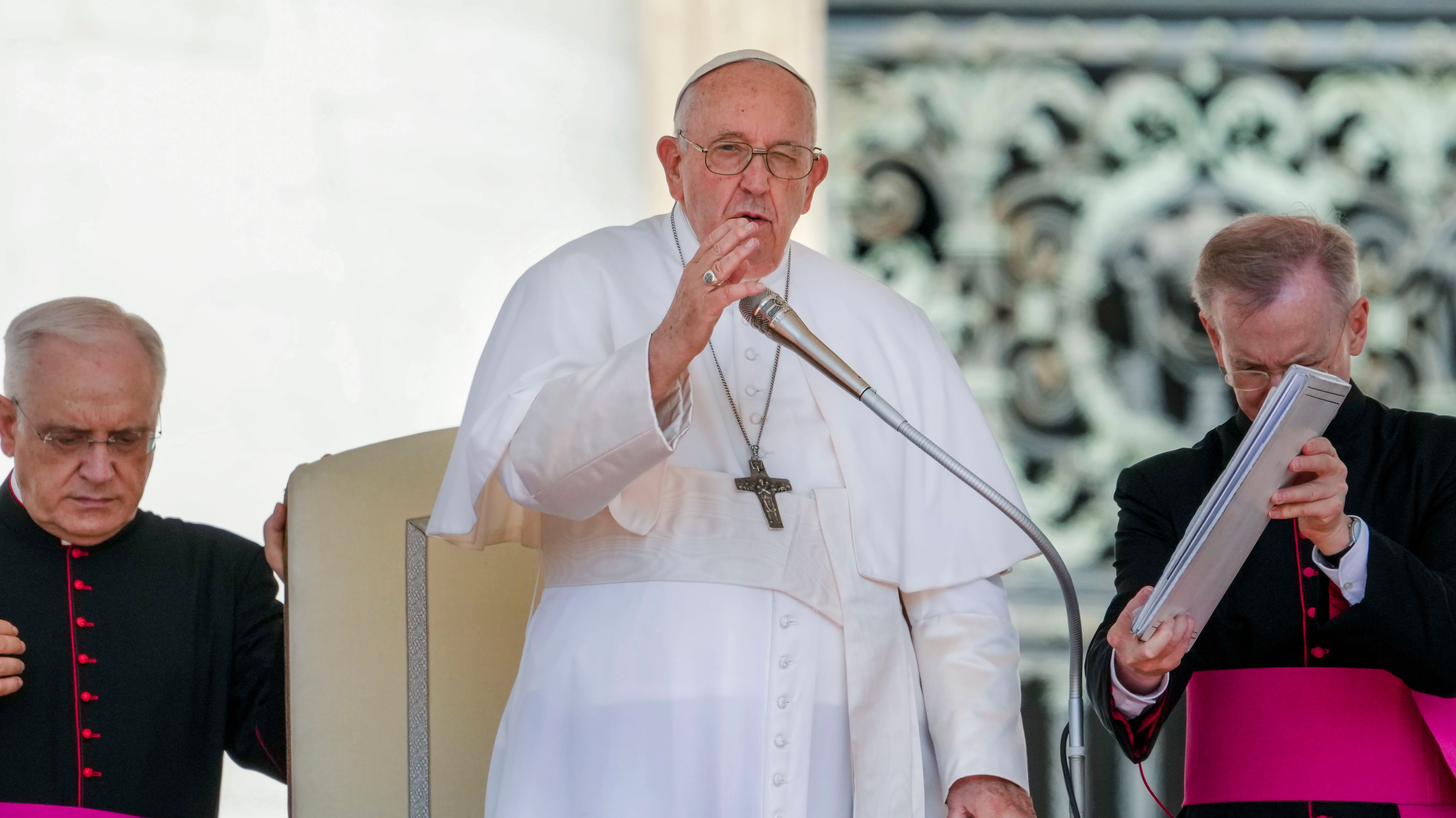 El papa Francisco, durante una intervención