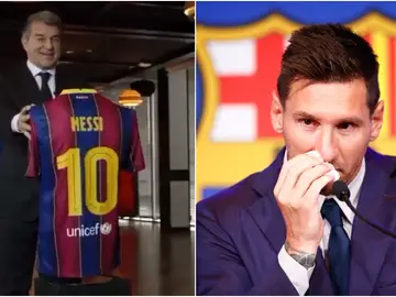 Joan Laporta y Leo Messi