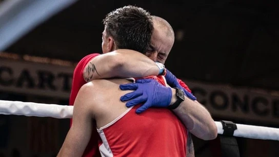 Jacobo Sánchez junto al boxeador Juan Pantoja Jacobo Sánchez junto al boxeador Juan Pantoja