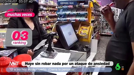 Mujer intenta atracar y se va por un ataque de ansiedad Mujer intenta atracar y se va por un ataque de ansiedad
